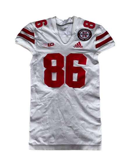 Jack Stoll Nebraska Football Game-Worn Jersey (Size XL) (Photo Matched)