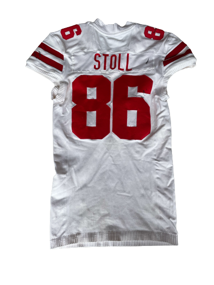 Jack Stoll Nebraska Football Game-Worn Jersey (Size XL) (Photo Matched)