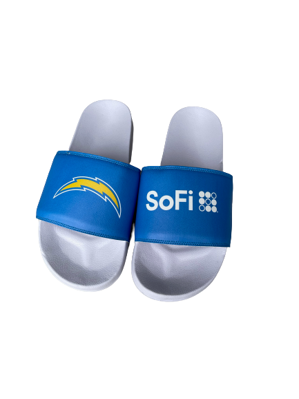 Joshua Kelley Los Angeles Chargers Team Issued Slides (Size 11/12)