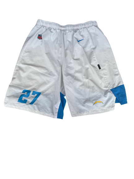 Joshua Kelley Los Angeles Chargers Team Issued Shorts (Size L)