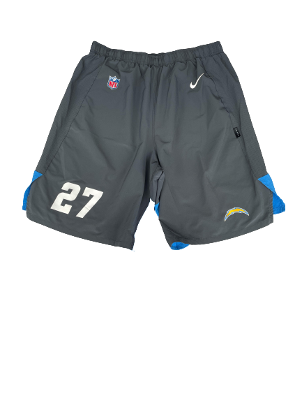 Joshua Kelley Los Angeles Chargers Team Issued Shorts (Size L)