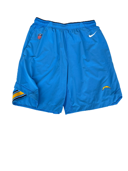 Joshua Kelley Los Angeles Chargers Team Issued Shorts (Size L)
