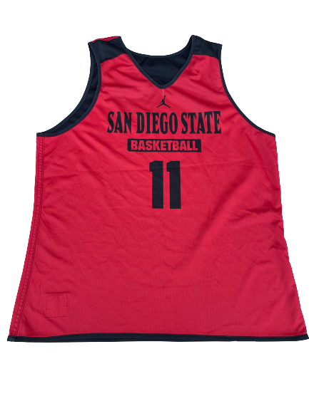 Matt Mitchell San Diego State Basketball Player Exclusive Reversible Practice Jersey (Size XL)