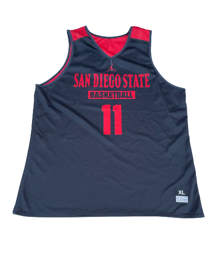 Matt Mitchell San Diego State Basketball Player Exclusive Reversible Practice Jersey (Size XL)