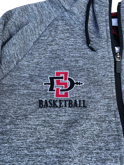 Matt Mitchell San Diego State Basketball Team Issued Zip Up Sweatshirt (Size XL)