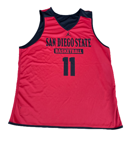 Matt Mitchell San Diego State Basketball Player Exclusive Reversible Practice Jersey (Size XL)