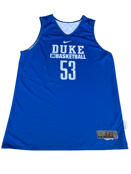 Brennan Besser Duke Basketball Player Exclusive Reversible Practice Jersey (Size XL)