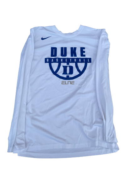Brennan Besser Duke Basketball Team Issued Long Sleeve Workout Shirt (Size M)