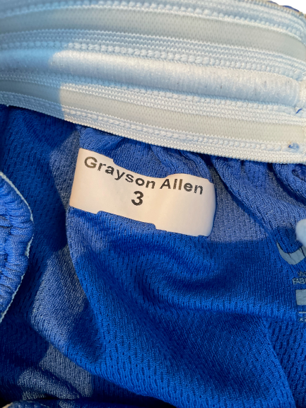 Grayson Allen Duke Basketball Team Issued Workout Shorts (Size XL) - Given to Brennan Besser