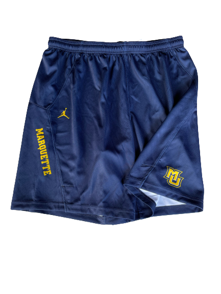 Ike Eke Marquette Basketball 2017-2018 Player Exclusive Practice Shorts (Size XL)