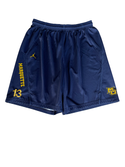 Ike Eke Marquette Basketball 2017-2018 Player Exclusive Practice Shorts with 