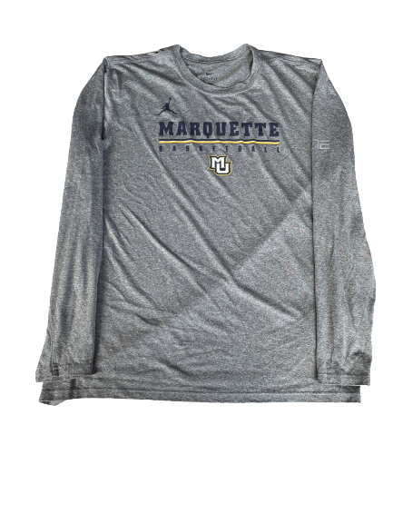 Ike Eke Marquette Basketball Team Issued Long Sleeve Workout Shirt (Size XL)