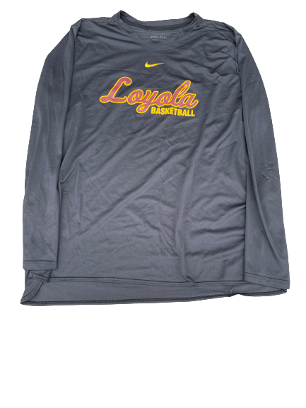 Cameron Krutwig Loyola Chicago Basketball Team Issued Long Sleeve Workout Shirt (Size 2XL)