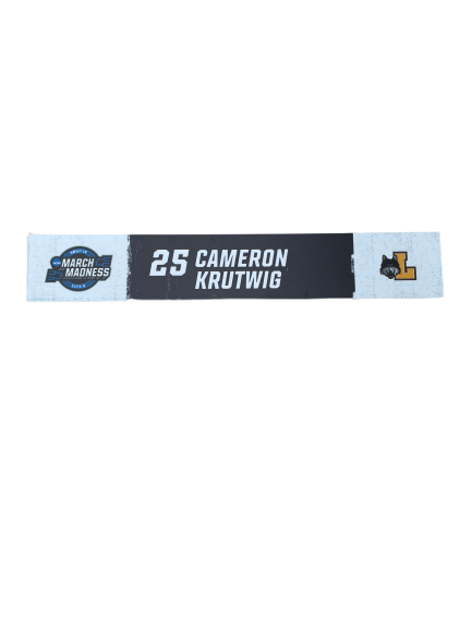 Cameron Krutwig Loyola Chicago March Madness Locker Room Name Plate