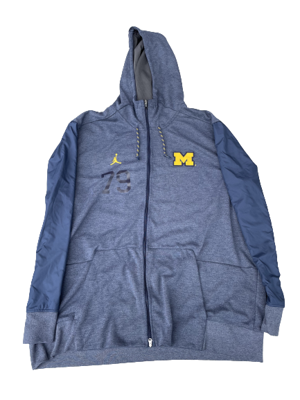 Greg Robinson Michigan Football Player-Exclusive Zip-Up With Number (Size XXXL)