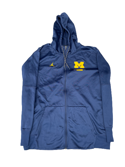 Greg Robinson Michigan Football Zip-Up Jacket With Hood (Size XXXL)