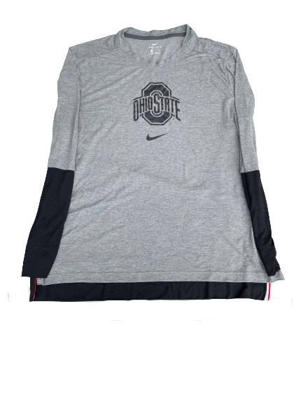 Gavin Cupp Ohio State Football Team Issued Long Sleeve Workout Shirt (Size 3XL)