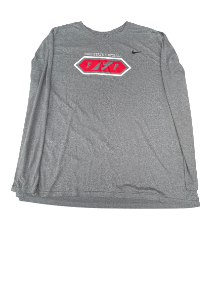 Gavin Cupp Ohio State Football Team Issued Long Sleeve Workout Shirt (Size 3XL)