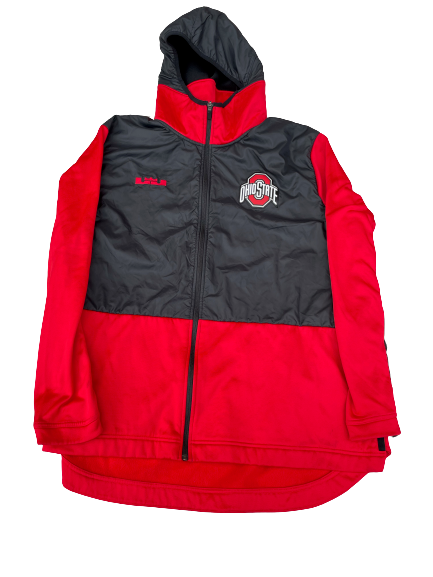 Gavin Cupp Ohio State Football Team Issued Zip Up Jacket (Size 3XL)