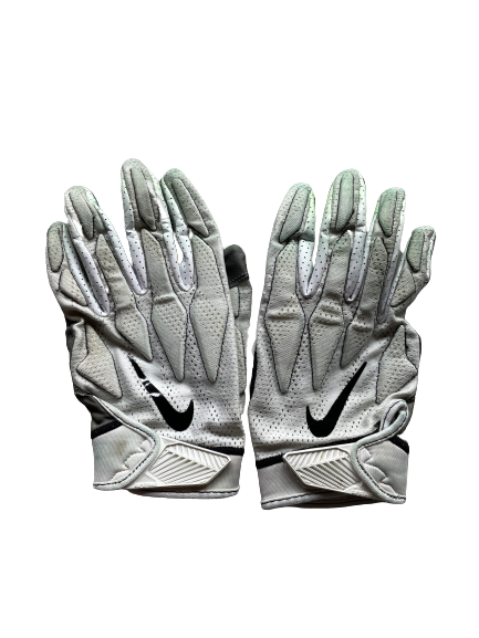 Jonathan Ledbetter SIGNED Game Worn Football Gloves