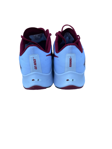 Jalen Tate Arkansas Basketball Team Issued Running Shoes (Size 15)
