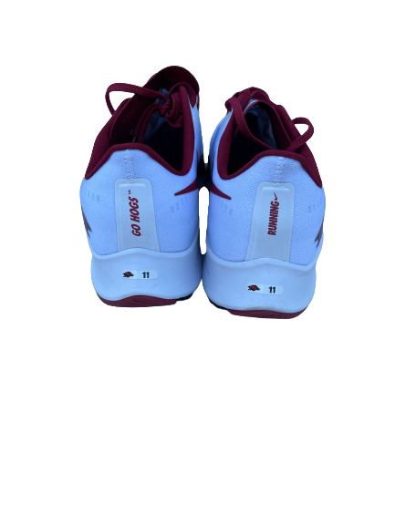 Jalen Tate Arkansas Basketball Team Issued Running Shoes (Size 14)