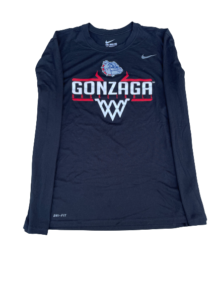 Gonzaga Basketball Team Issued Long Sleeve Workout Shirt (Size L)