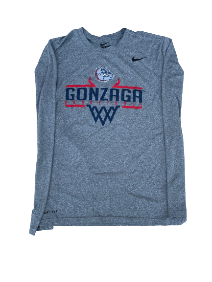 Gonzaga Basketball Team Issued Long Sleeve Workout Shirt (Size M)