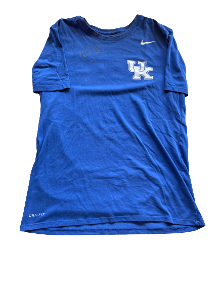 Gabby Curry Kentucky Volleyball SIGNED Workout Shirt (Size M)