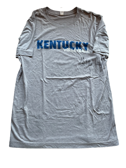 Gabby Curry Kentucky Volleyball SIGNED Workout Shirt (Size M)