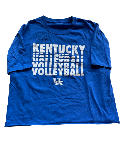 Gabby Curry Kentucky Volleyball SIGNED Workout Shirt