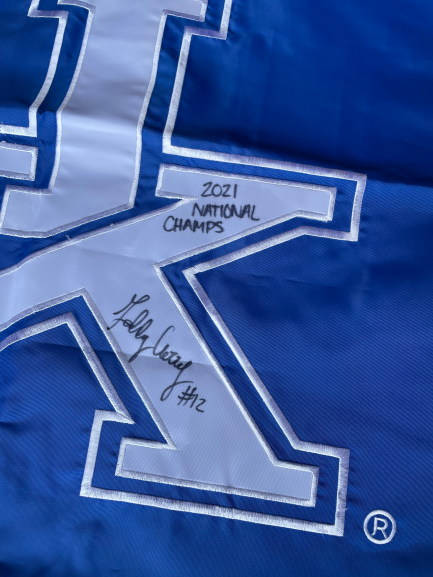 Gabby Curry Kentucky Volleyball SIGNED Flag