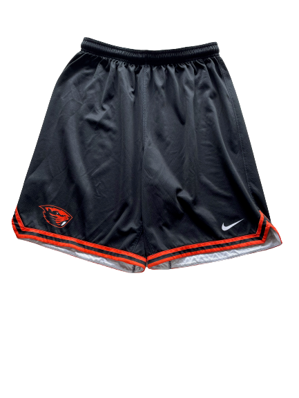 Ethan Thompson Oregon State Basketball 2020-2021 Season Worn Player Exclusive Practice Shorts (Size L)