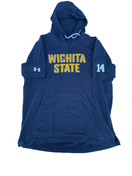 Jacob Herrs Wichita State Basketball Player Exclusive Short Sleeve Hoodie (Size L)