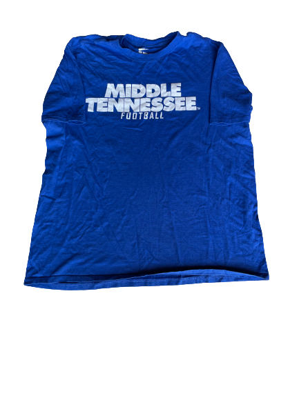 Khalil Brooks Middle Tennessee State Football Team Issued Workout Shirt (Size L)