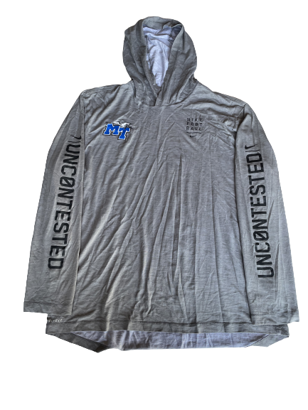 Khalil Brooks Middle Tennessee State Football Team Issued Performance Hoodie (Size L)