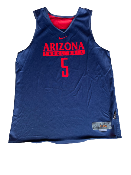 Kadeem Allen Arizona Basketball Career Worn Player Exclusive Reversible Practice Jersey (Size XL)