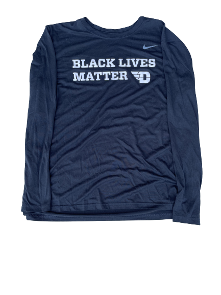 Jordy Tshimanga Dayton Basketball Player Exclusive "BLACK LIVES MATTER" Long Sleeve Shooting Shirt (Size XL)