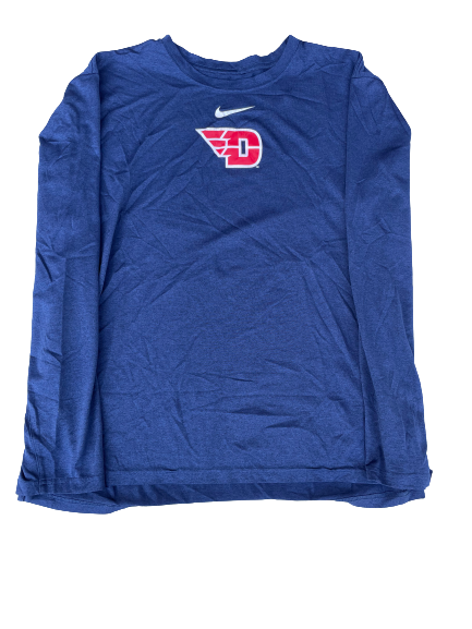 Jordy Tshimanga Dayton Basketball Team Issued Long Sleeve Workout Shirt (Size XL)