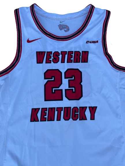 Charles Bassey Western Kentucky Basketball SIGNED Game Worn Jersey (Size L)