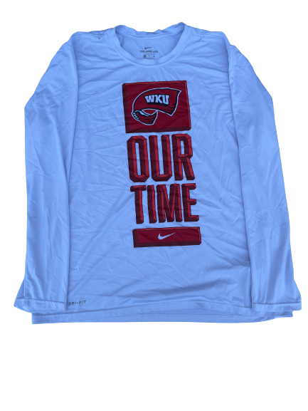 Charles Bassey Western Kentucky Basketball Team Issued Long Sleeve Workout Shirt (Size XL)