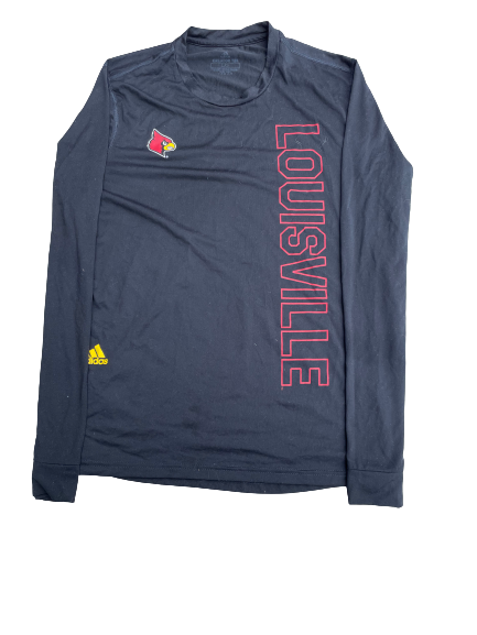 Carlik Jones Louisville Basketball Team Issued Long Sleeve Workout Shirt (Size L)