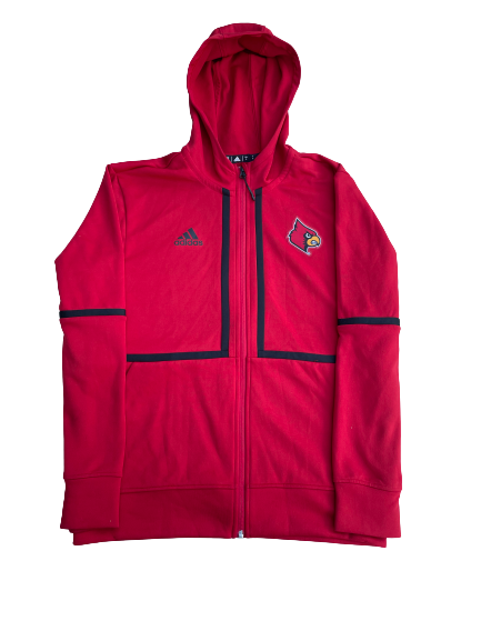 Carlik Jones Louisville Basketball Team Issued Zip Up Jacket (Size L)