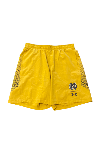 Mikayla Vaughn Notre Dame Basketball Team Issued Workout Shorts (Size XL)