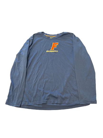 Kirby McMullen Florida Baseball Team Issued Long Sleeve Workout Shirt with Number on Back (Size L)