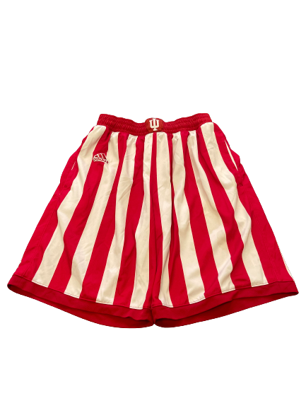 Connor Manous Indiana Baseball Official Candy Cane Shorts (Size L)