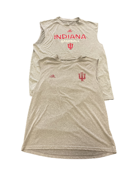 Connor Manous Indiana Baseball Team Issued Set of 2 Workout Tanks (Size L, Size XL)