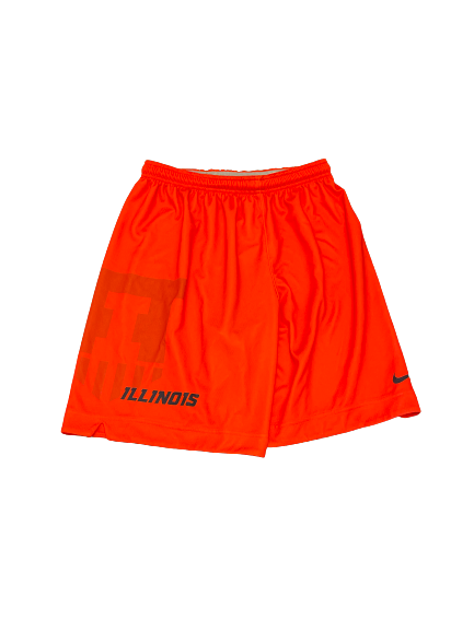 Zach Griffith Illinois Basketball Player Exclusive Practice Shorts (Size L)