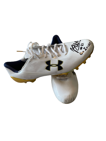 Jalen Elliott Notre Dame Football SIGNED Cleats (Size 13.5)