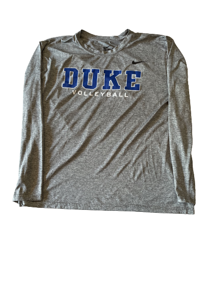 Leah Meyer Duke Volleyball Team Issued Long Sleeve Workout Shirt (Size L)